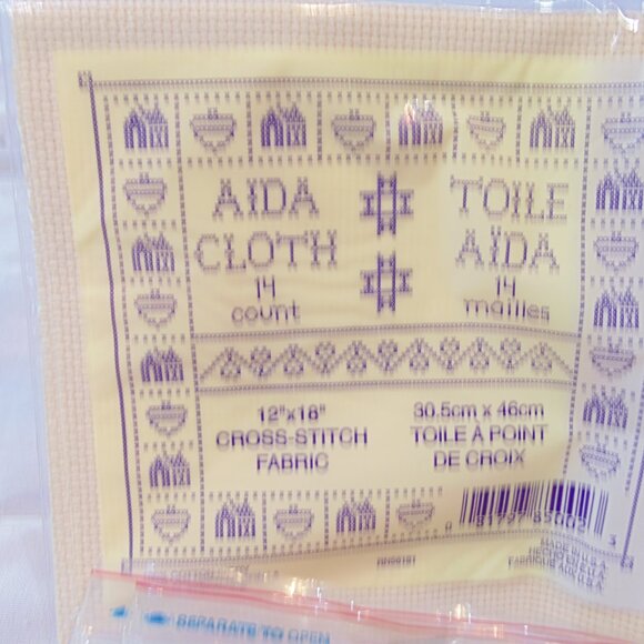 Lot of 5 Packs Aida Cloth 14 Count White Cross Stitch Fabric Craft Embroidery - Picture 2 of 4